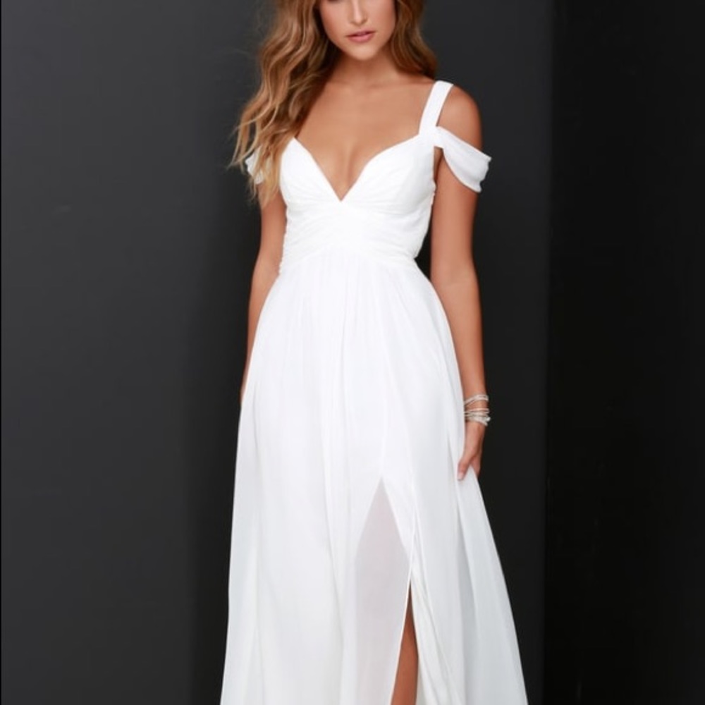 Lulus white Bariano ocean of elegance dress